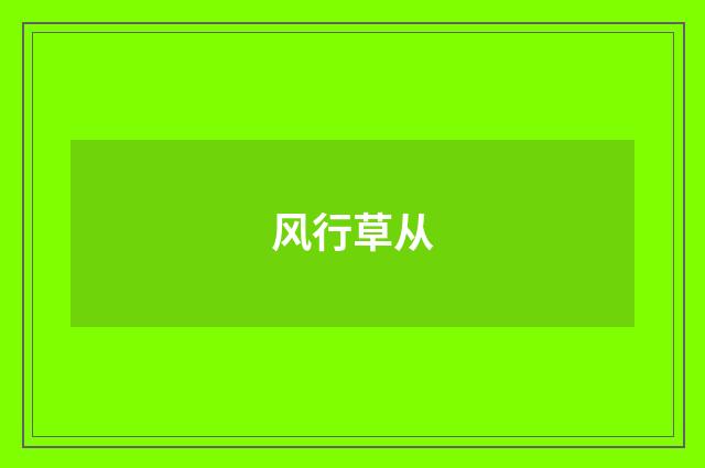 风行草从