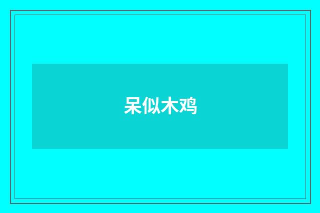 呆似木鸡