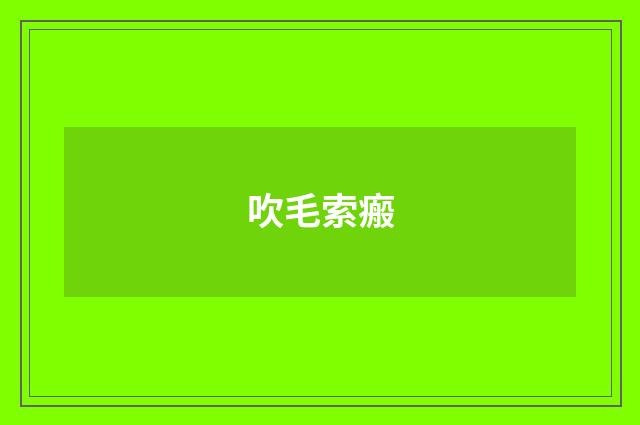 吹毛索瘢