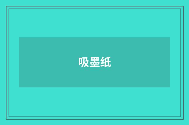 吸墨纸