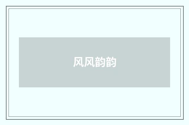 风风韵韵