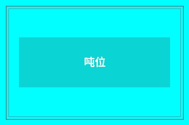 吨位