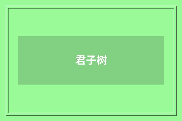 君子树