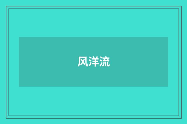 风洋流