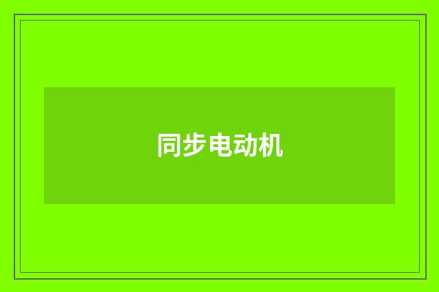 同步电动机