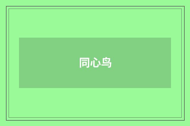 同心鸟