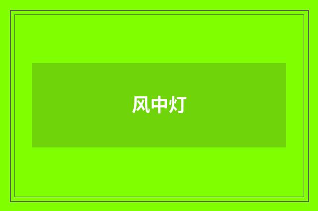 风中灯