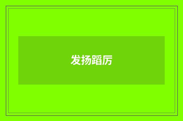 发扬蹈厉