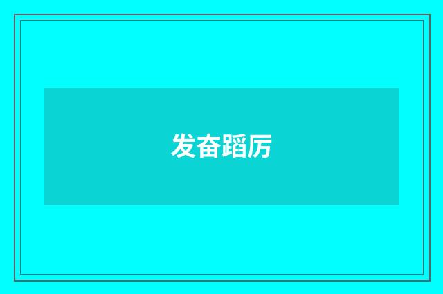 发奋蹈厉