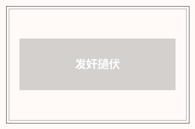 发奸擿伏
