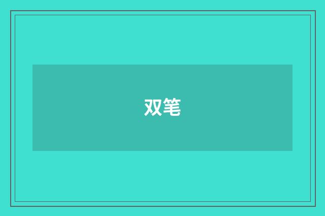双笔