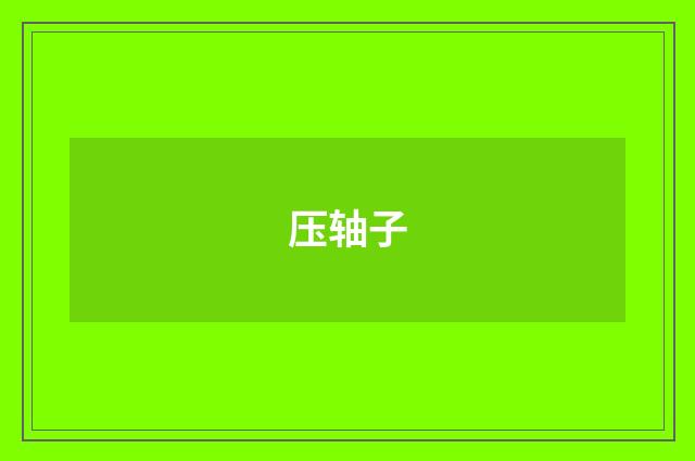 压轴子