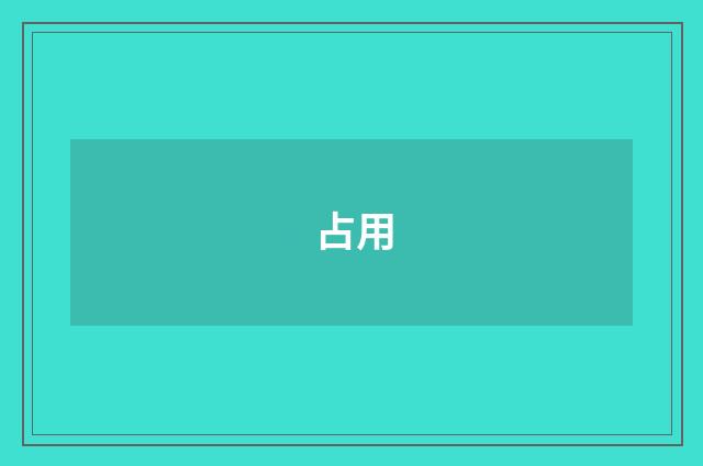 占用