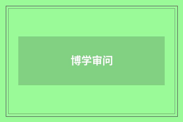 博学审问