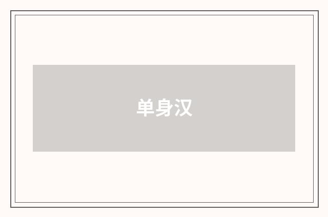 单身汉