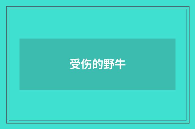 受伤的野牛