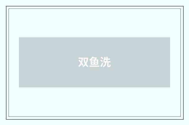 双鱼洗