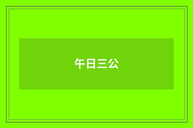 午日三公
