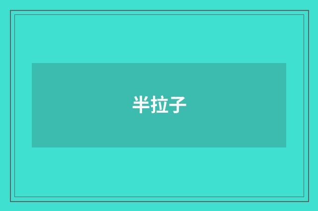 半拉子