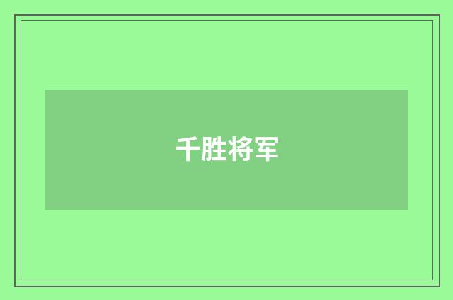 千胜将军