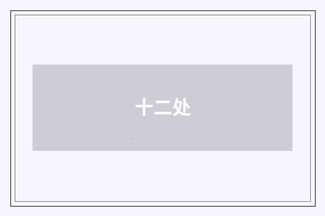 十二处