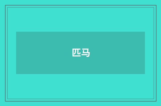 匹马
