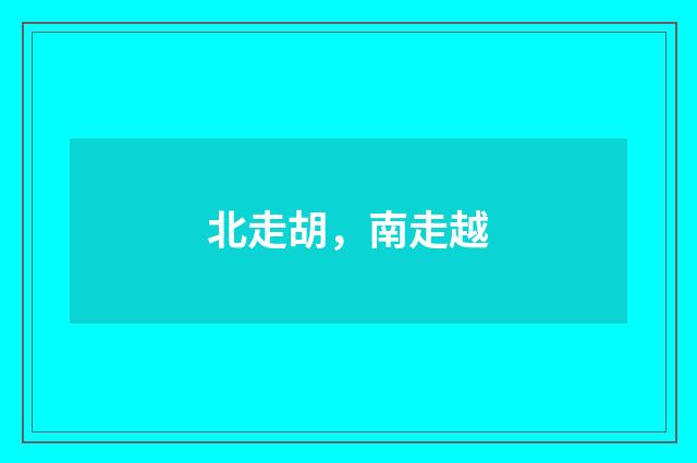 北走胡，南走越