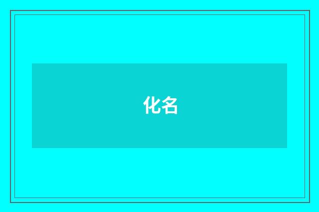 化名