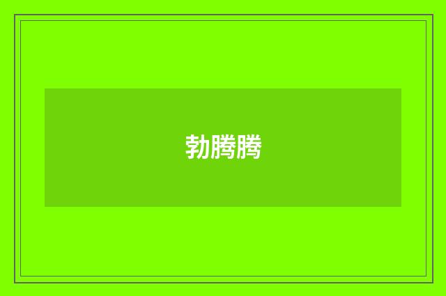 勃腾腾