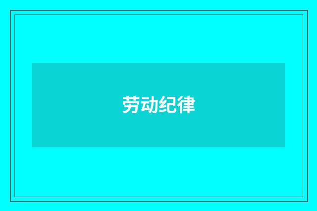 劳动纪律