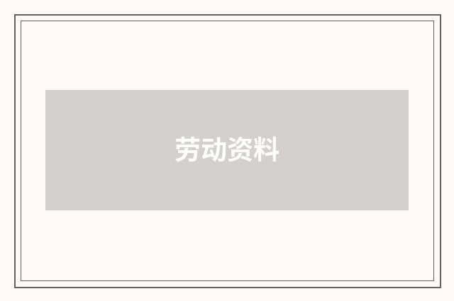 劳动资料