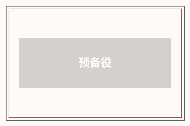 预备役