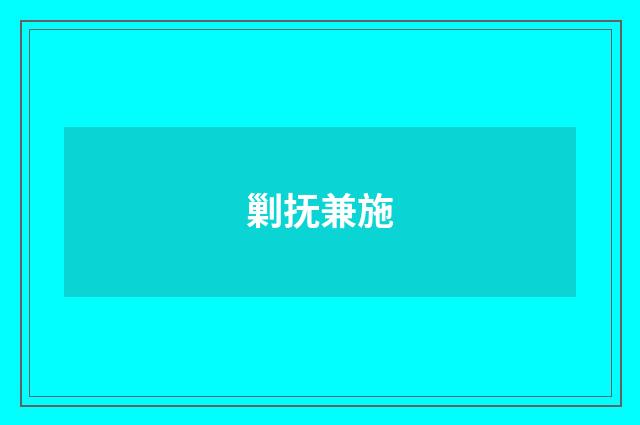 剿抚兼施