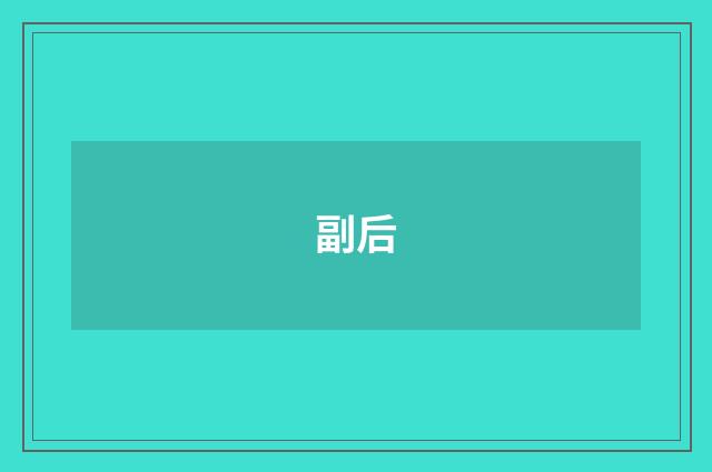 副后