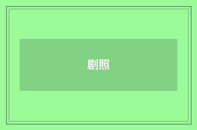 剧照