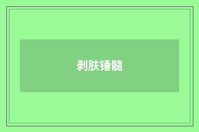 剥肤锤髓