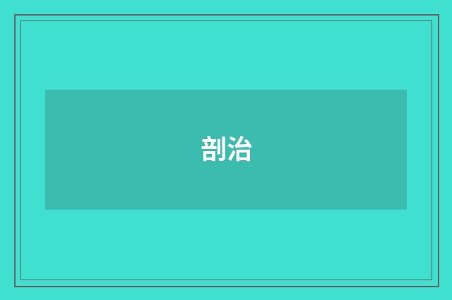 剖治