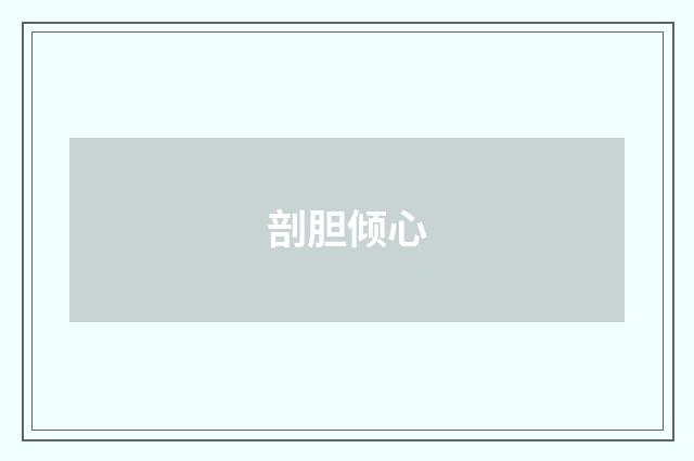 剖胆倾心