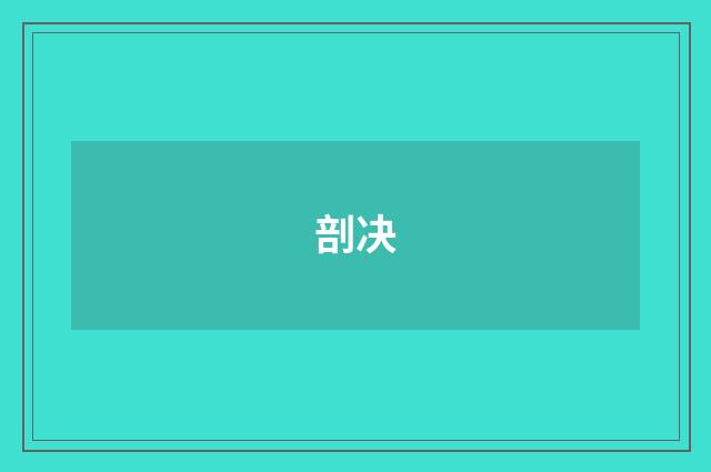 剖决