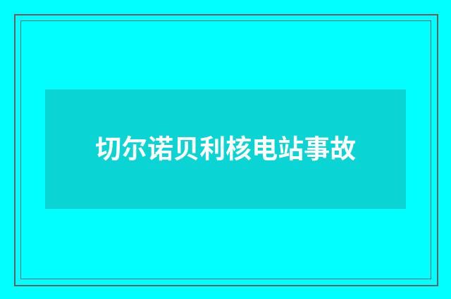 切尔诺贝利核电站事故
