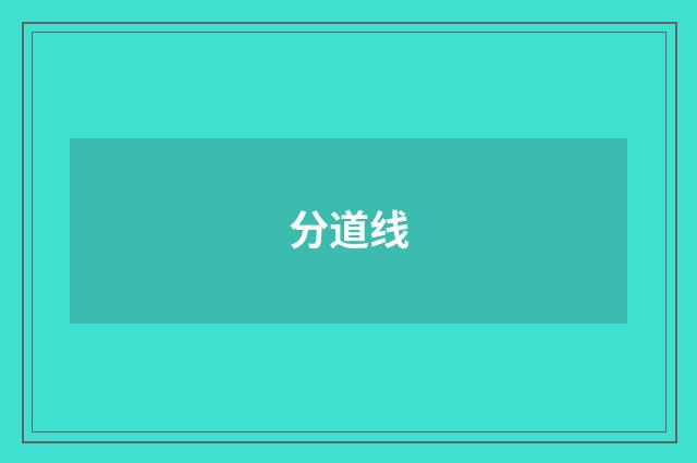 分道线