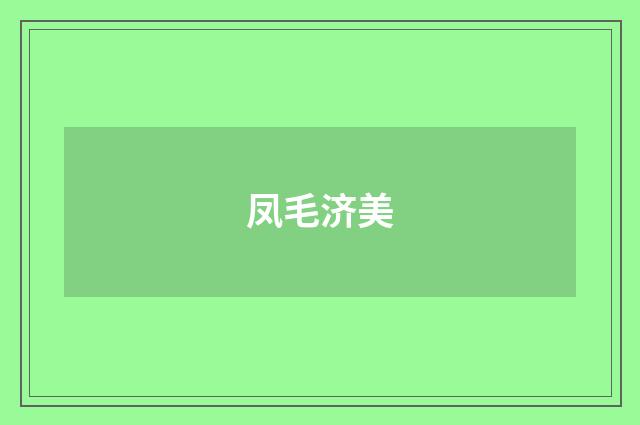 凤毛济美