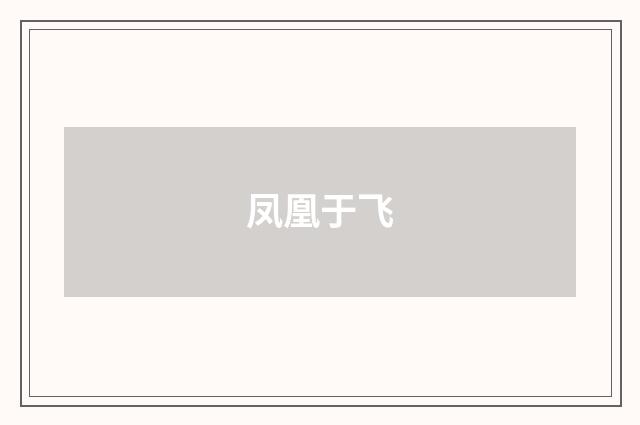 凤凰于飞