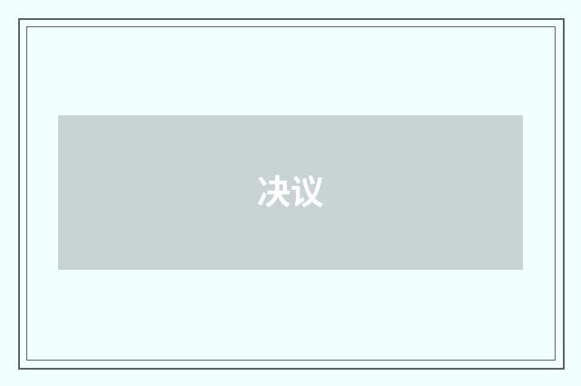 决议