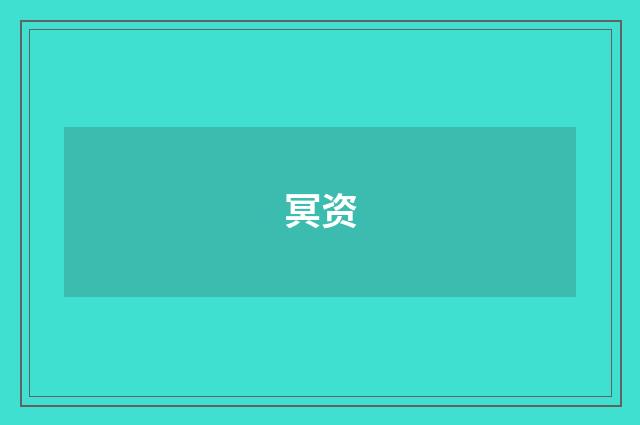 冥资