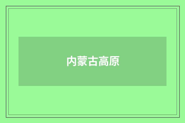 内蒙古高原