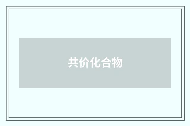 共价化合物