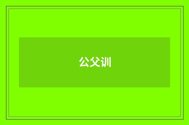 公父训
