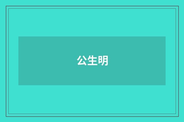 公生明
