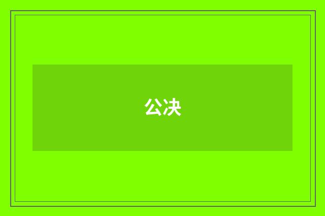 公决